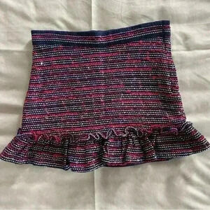Janie and Jack Size 6 Skirt Blue And Red Ruffle Patriotic Casual Straight Short